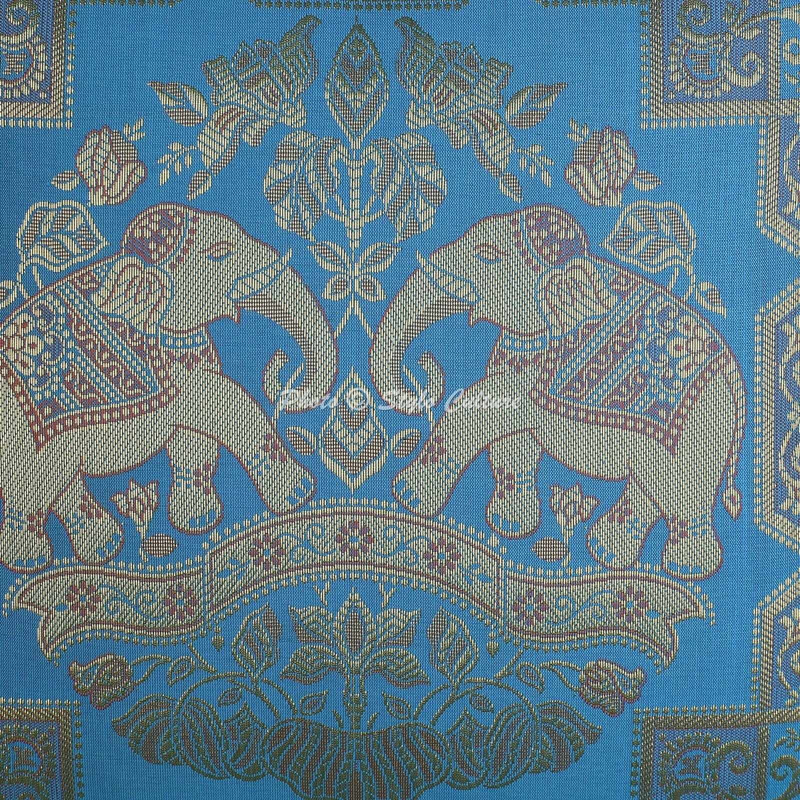 Ethnic Cushion Cover Brocade Jacquard 18 x 18 in Hippie Sofa Car Pillow Case