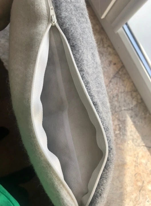 Pillow Cushion 100% Wool Cover Anti-allergic 16x16" Decorative Bed Couch Sofa EL