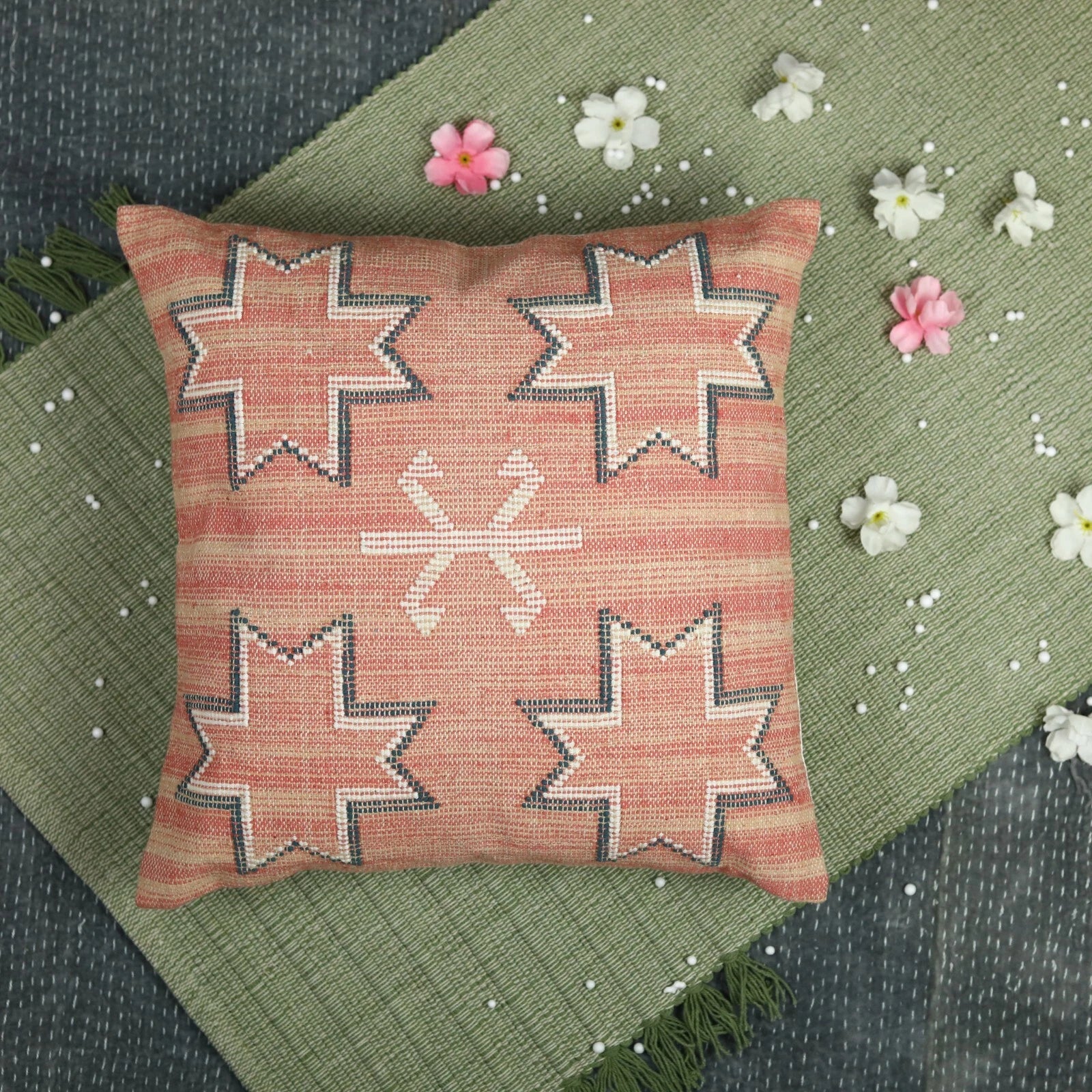 Star pattern Moroccan Sabra cushion cover for guestroom decor pillow cover