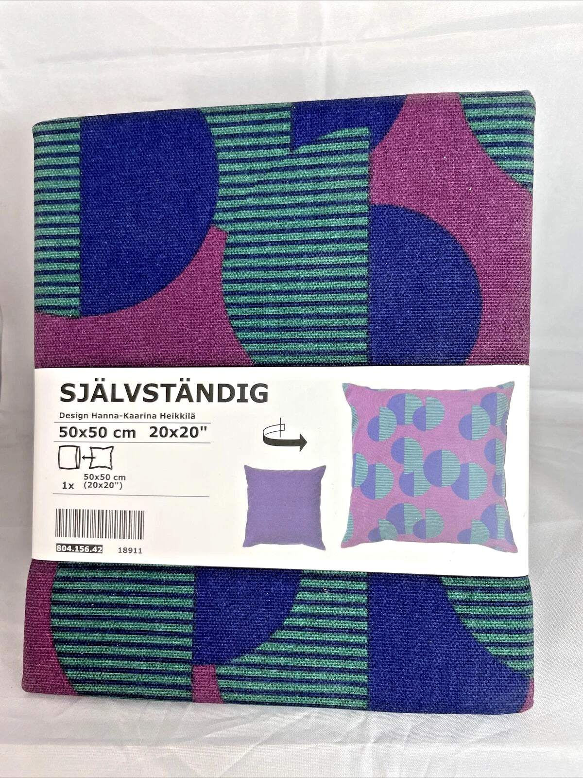 IKEA SJALVSTANDIG Cushion Cover Lilac Purple 20X20 for Couch Sofa Bed Home Decor