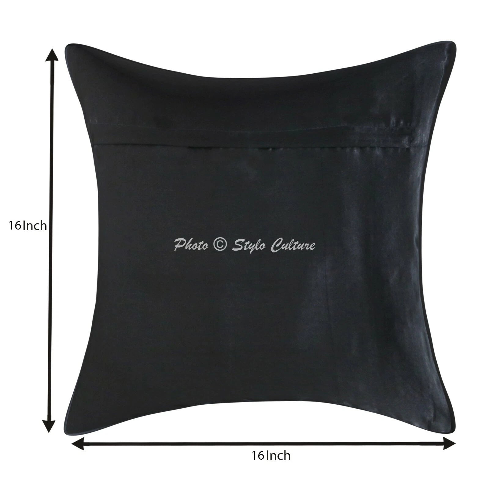 Boho Throw Pillow Covers Brocade Ethnic 16 x 16 Peacock Sofa Decor Pillow Case