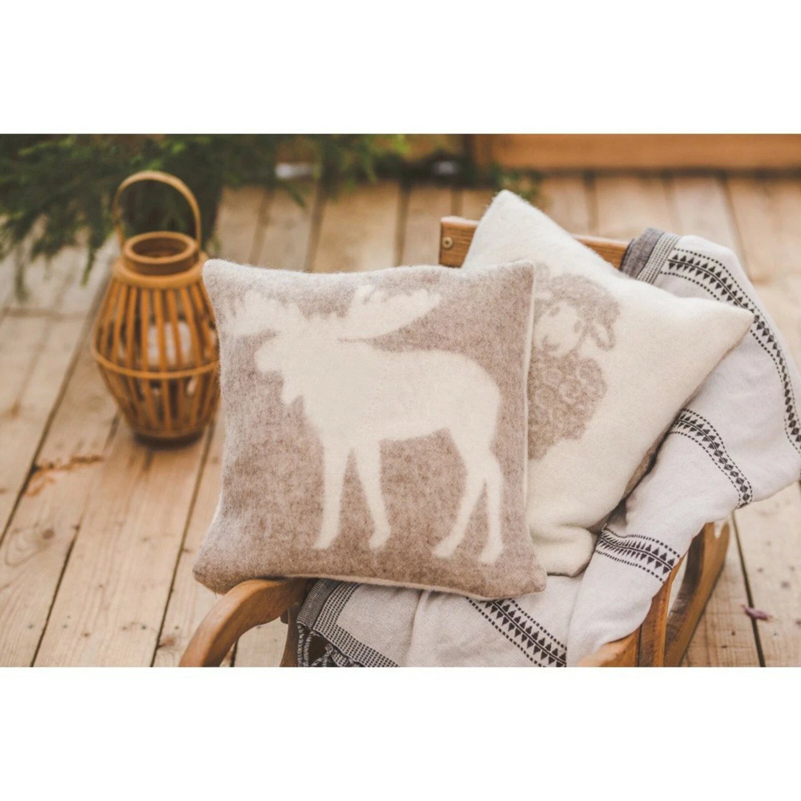 Pillow Cushion 100% Wool Cover Anti-allergic 16x16" Decorative Bed Couch Sofa EL