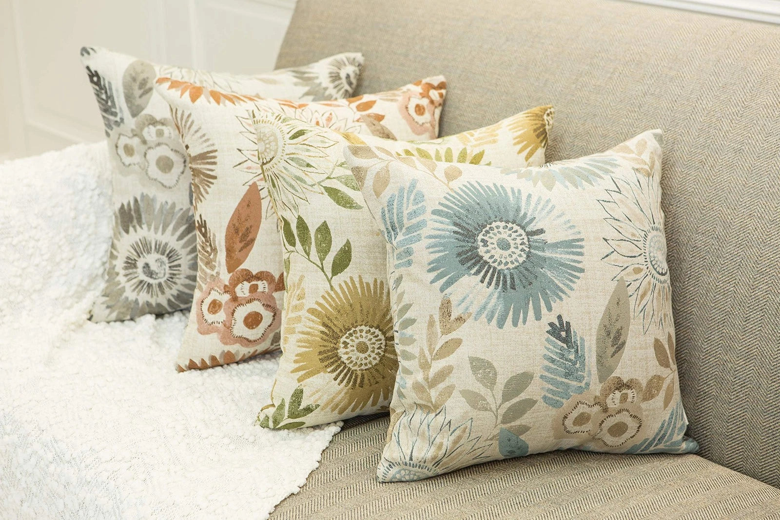 Pack of 2 Decorative Throw Pillows Cases Cushion Cover for Sofa Couch Bed,Sun...