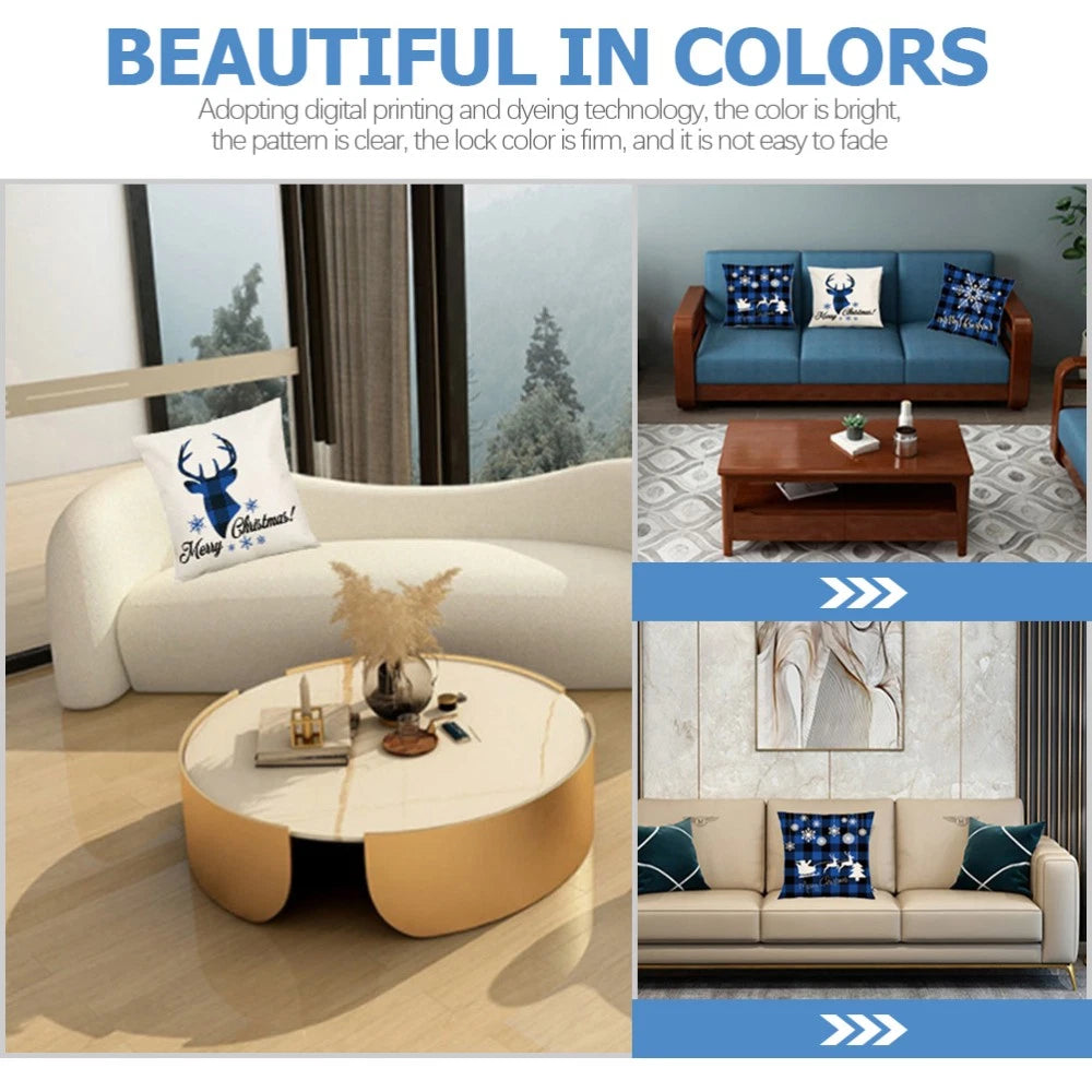 4 Pcs Pillow Case Boho Cushion Cover Man Couch Covers Throw Pillows