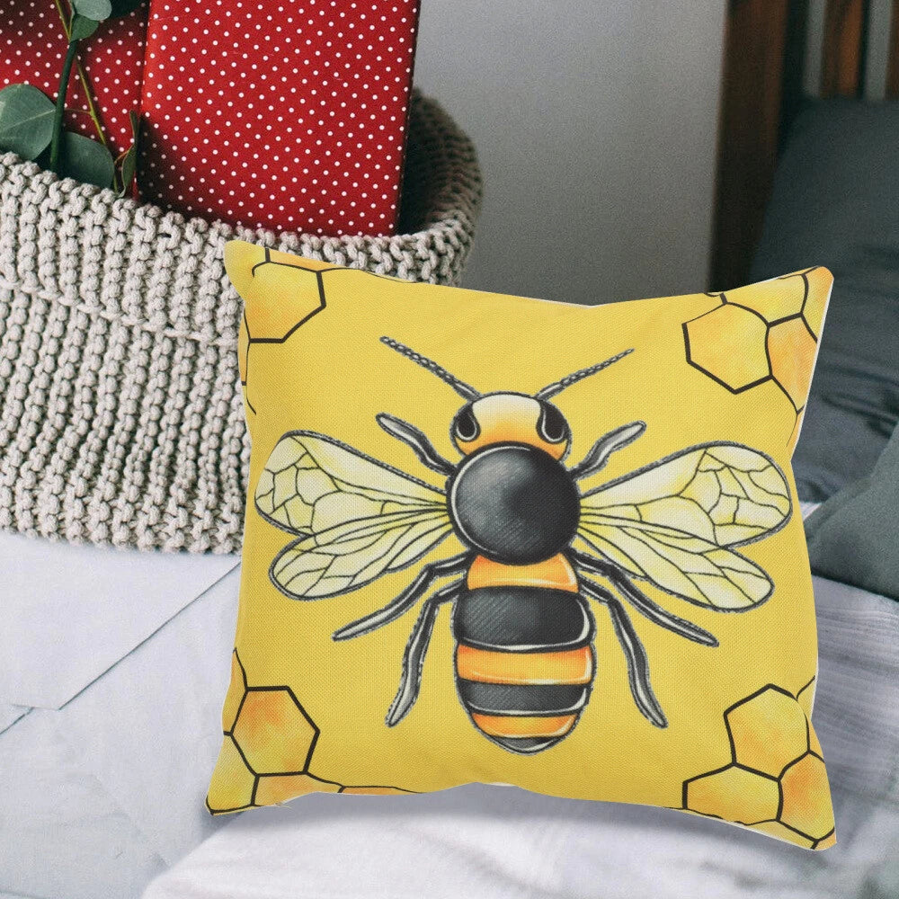 4pcs Decorative Adorable Comfortable Cushion Cover Pillowcase Square Replacement