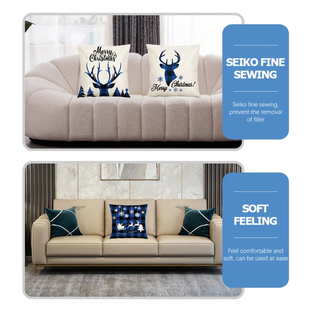 4 Pcs Pillow Case Boho Cushion Cover Man Couch Covers Throw Pillows