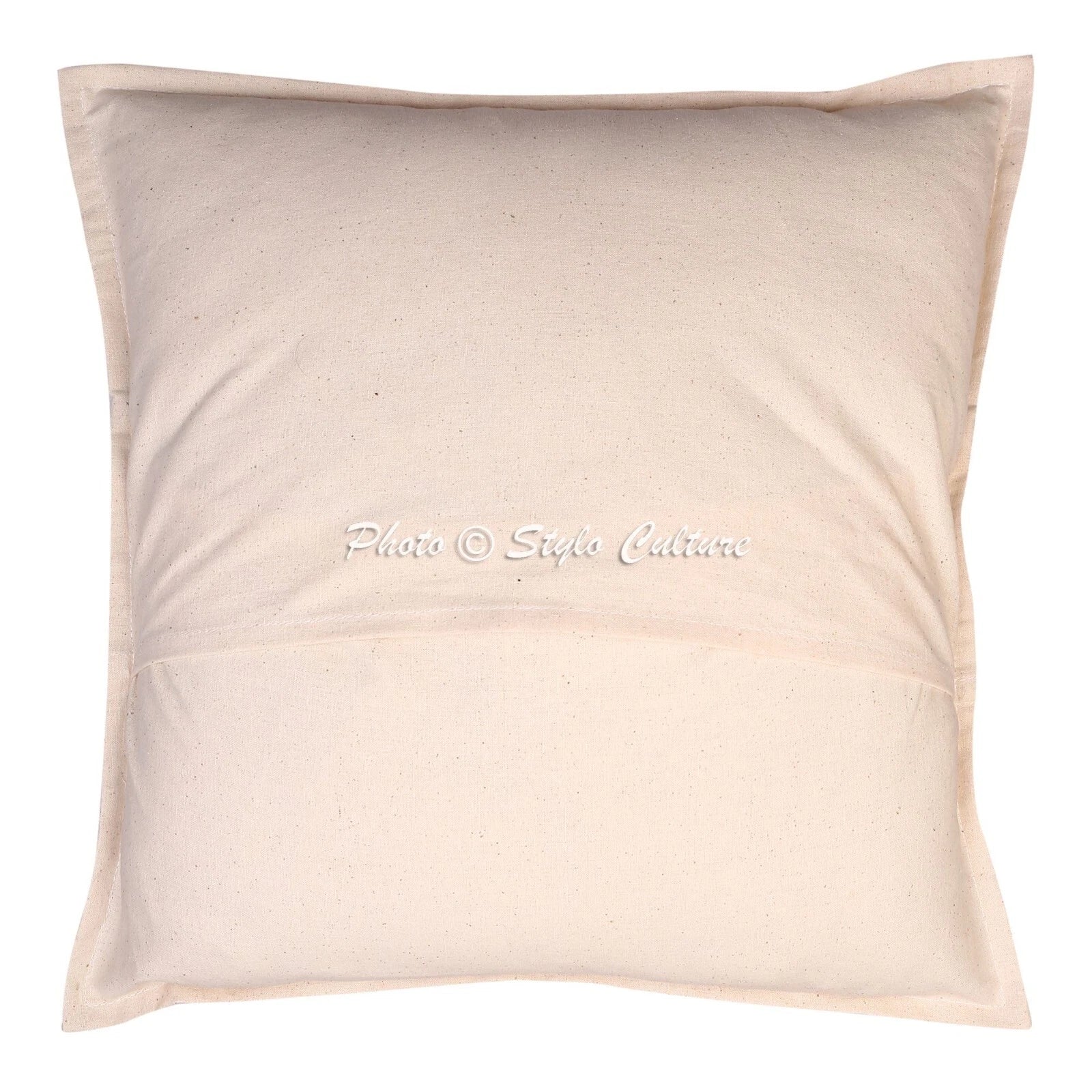 Decorative Home Decor 16 x 16 in Boho Cushion Cover Embroidered Sofa Pillow Case