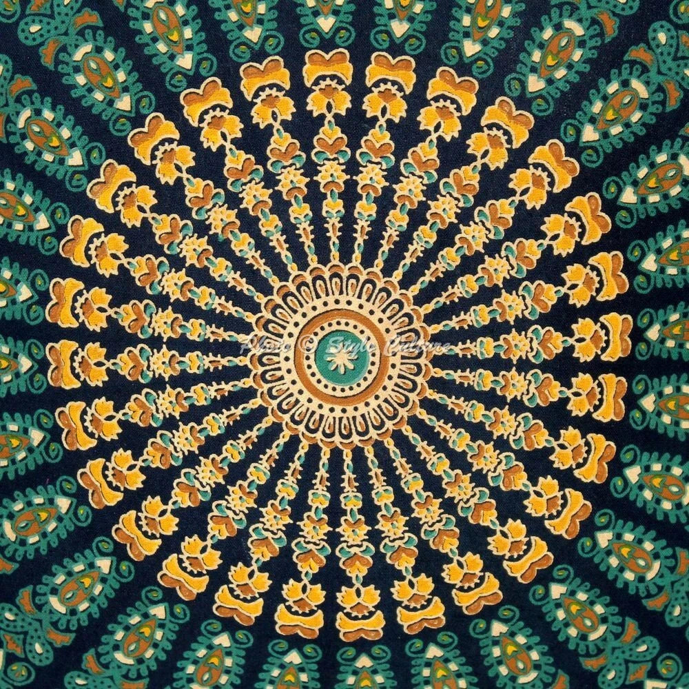 Mandala Handwoven Pillow Cases Floor Indian Home Sofa Art Car Boho Cushion Cover