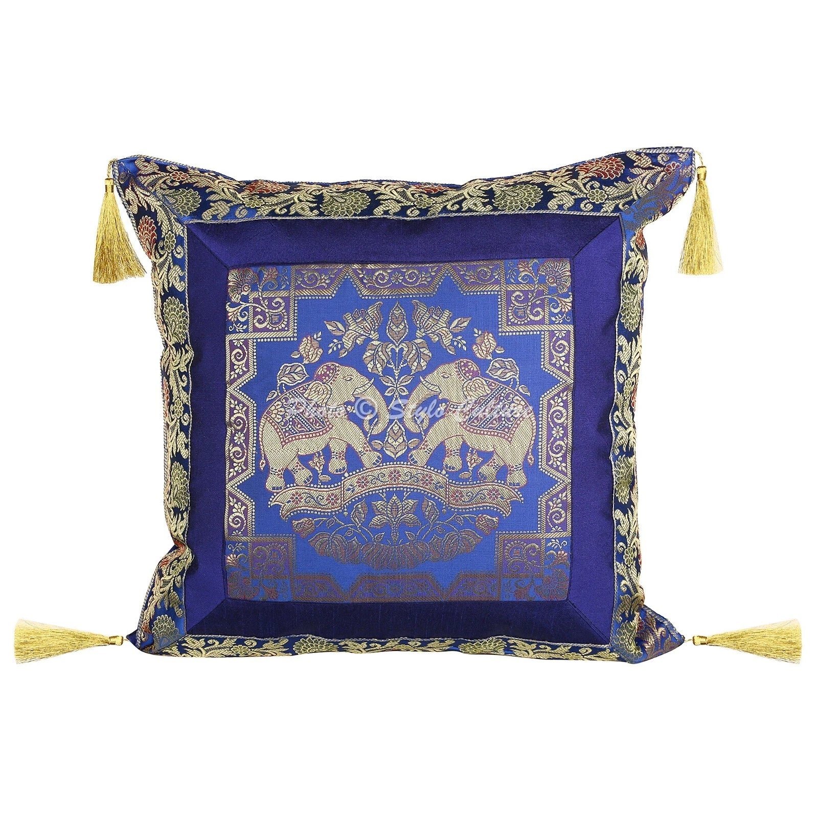 Decorative Home Decor 18 x 18 in Boho Cushion Cover Brocade Jacquard Pillow Case
