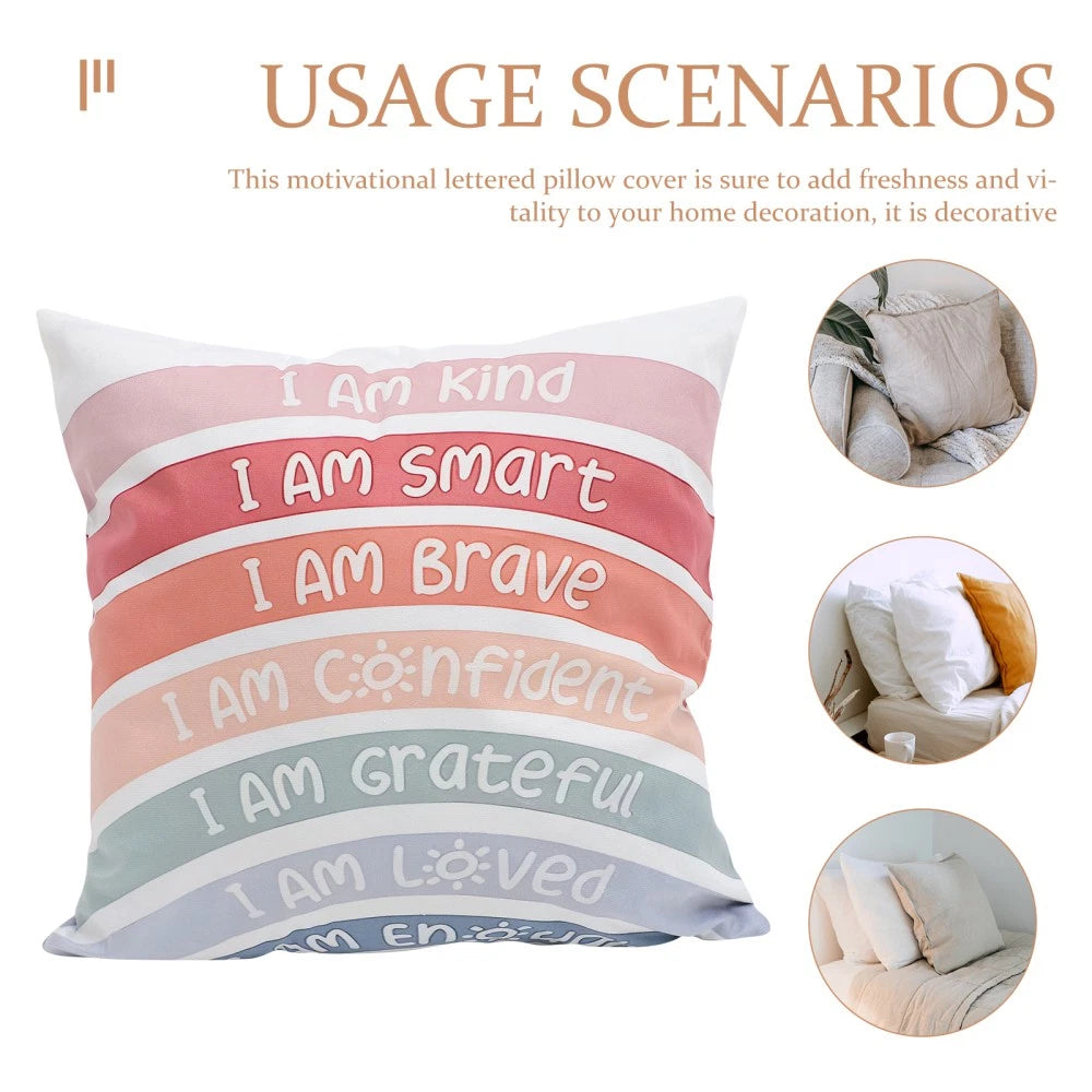 Digital Printed Pillow Case Modern Cushion Cover Couch Covers Letter Throw