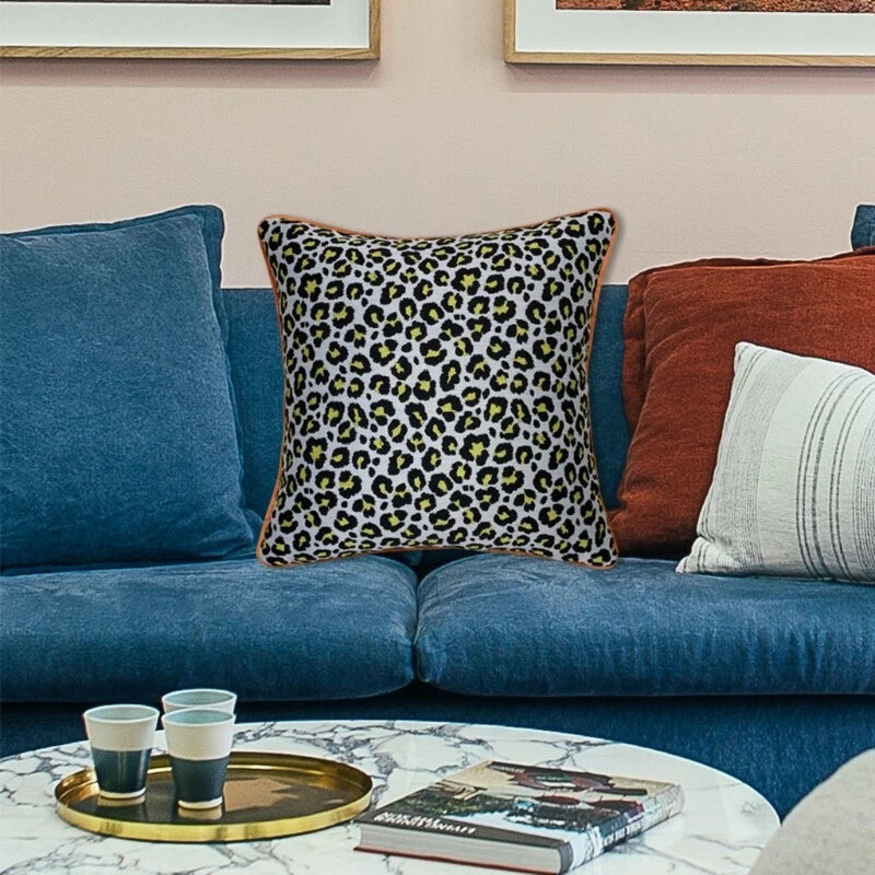 Leopard Print Throw Pillow Cover Square Cushion Covers Pillowcase for Bed Sofa