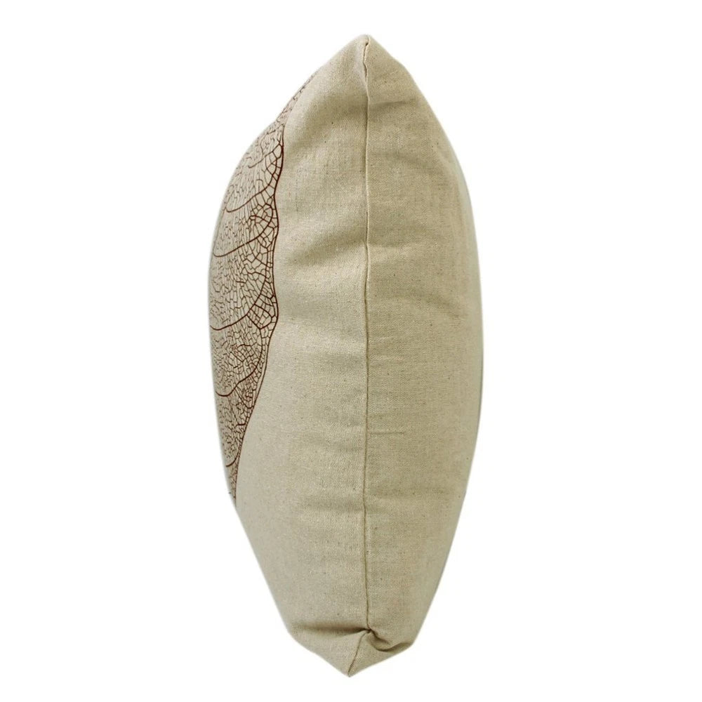 Leaf Decorative Cushion Cover Cotton Linen Sofa Throw Pillow Case