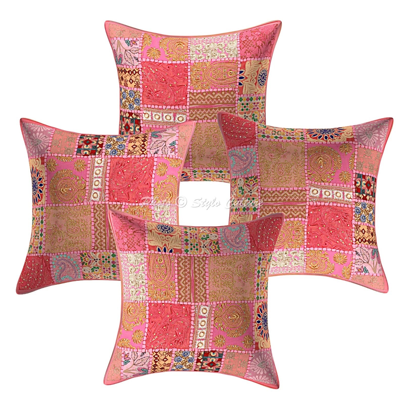 Cushion Cover Bohemian Traditional Yoga Home Decor Pillow Cover Case 18 x 18 in