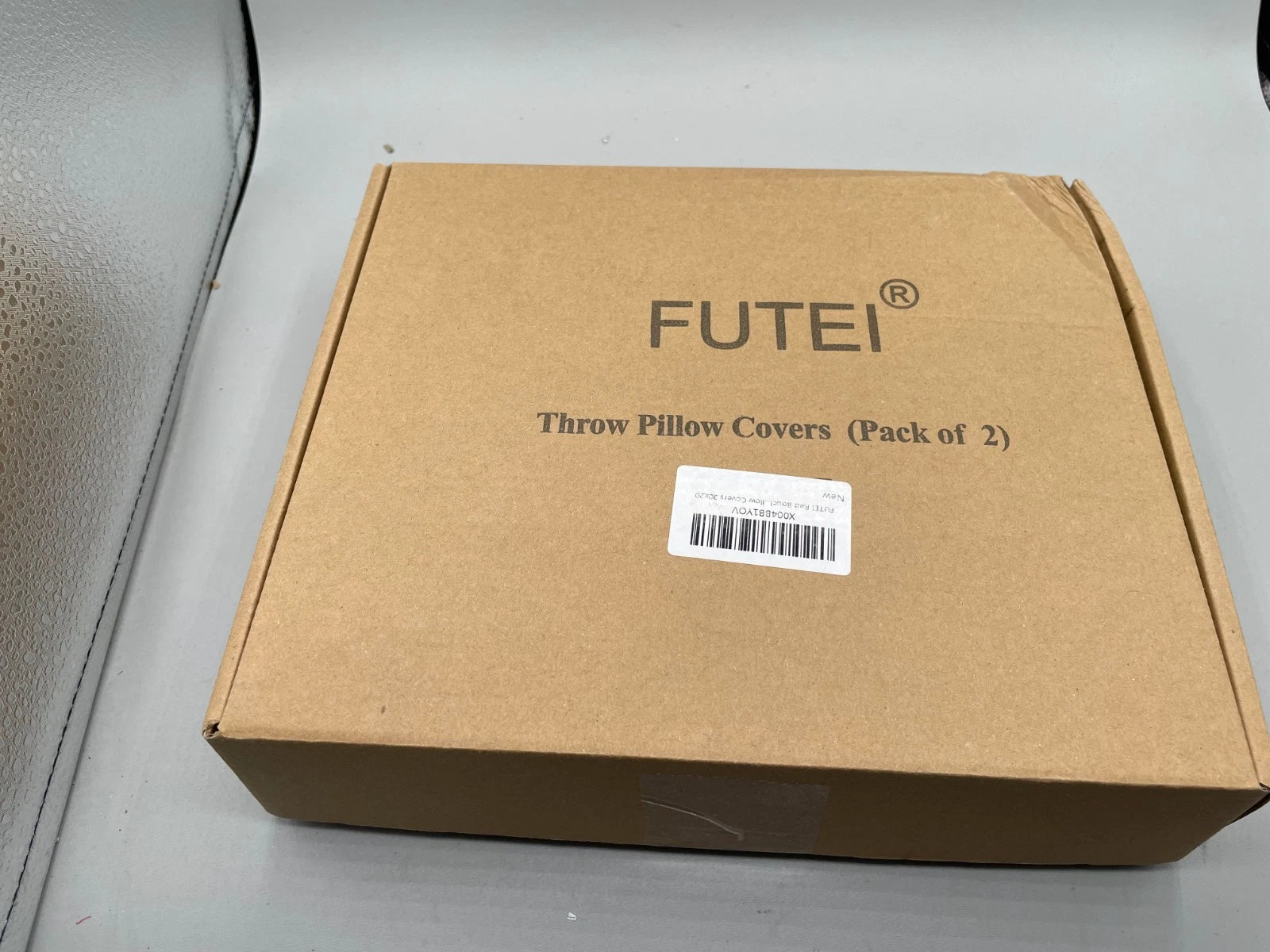 FUTEI Pack of 2 Red Decorative Throw Pillow Covers 20x20 Inch Soft Cozy Solid Bo