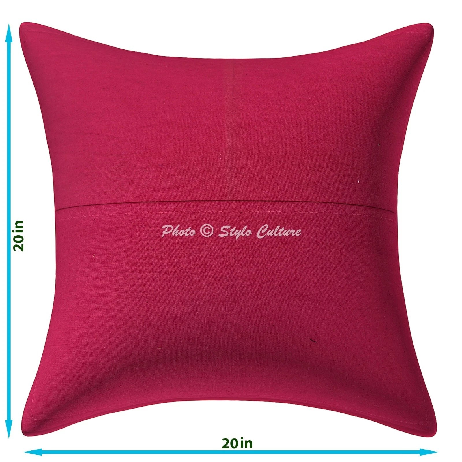 Boho Hippie Yoga Pillow Case Cushion Cover Pink Vintage Indian Meditation