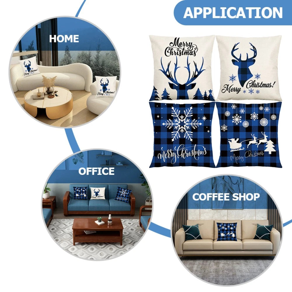 4 Pcs Pillow Case Boho Cushion Cover Man Couch Covers Throw Pillows