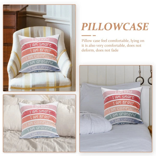 Digital Printed Pillow Case Modern Cushion Cover Couch Covers Letter Throw