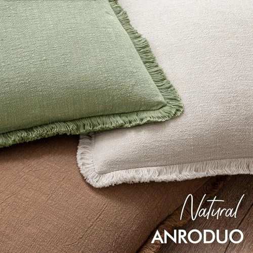 Set of 2 Decorative Throw Pillow Covers 20×20 Inch 20" x 20" (Pack of 2) Brown