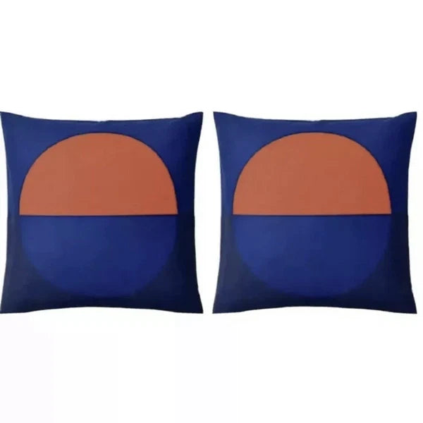 Ikea Pillow Cushion Cover Throw Pillowcase Blue Orange 20x20" Majalotta Sofa Bed