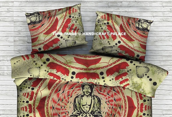 Indian Pillow Cover Bed Sofa Sham Case Throw Lord Boddha Print Cushion Cover