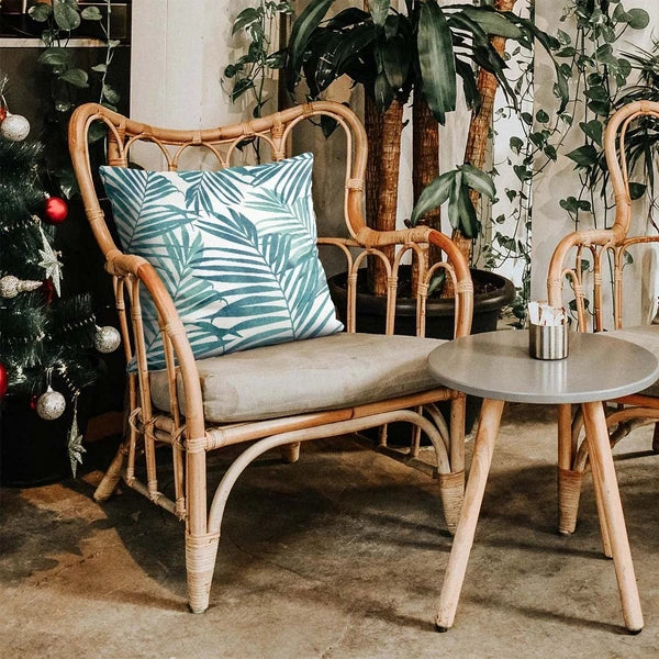 Blue Plant Leaf Decorative Throw Pillow Covers for Couch Bed Sofa Living Room...