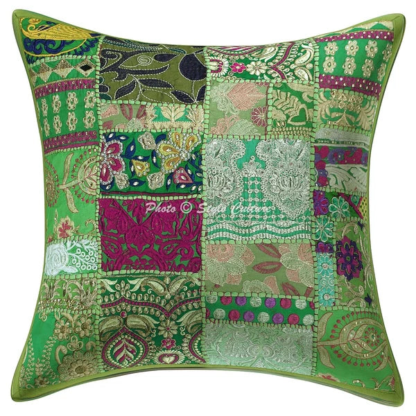 Pillow Cover Patchwork Vintage Decor Car Sofa Cushion Case 20 x 20 in
