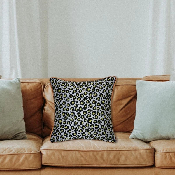 Leopard Print Throw Pillow Cover Square Cushion Covers Pillowcase for Bed Sofa