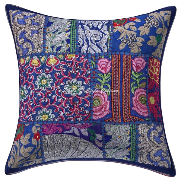 Handwoven Home Decor Cushion Patchwork Vintage Pillow Cover Case Meditation