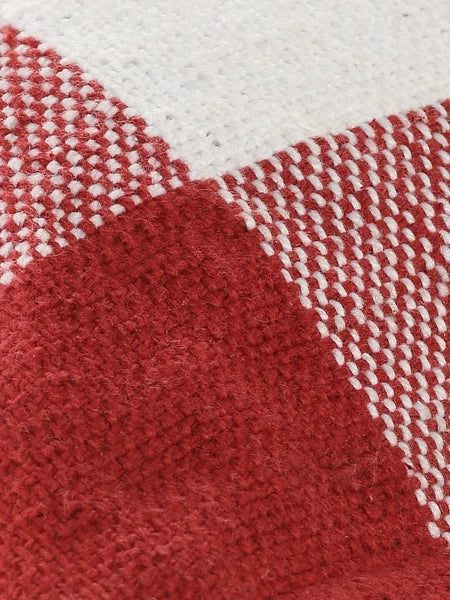 Indian Throw Cotton Check Cushion Cover For Sofa, Living Room Or Bed 18x18 inch