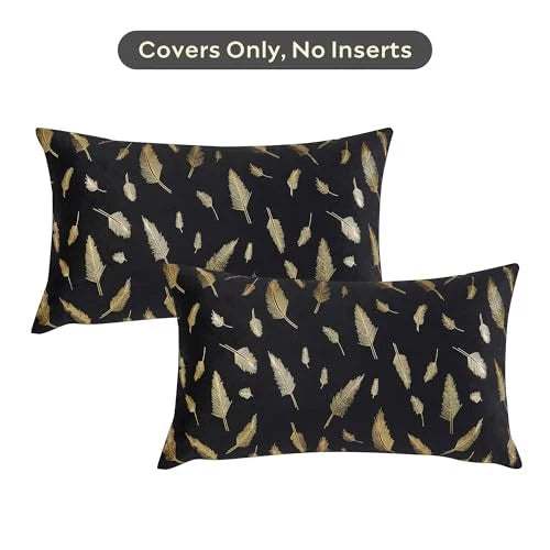 Pack of 2 Decorative Throw Pillow Covers 12x20 Inch for Couch Bed Sofa,