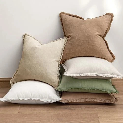 Set of 2 Decorative Throw Pillow Covers 20×20 Inch 20" x 20" (Pack of 2) Brown