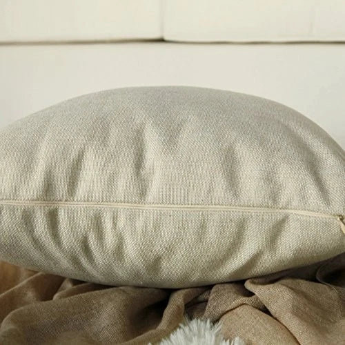 Set of 2, Decorative Linen Bed Throw Pillow Case, Sofa Durable Modern