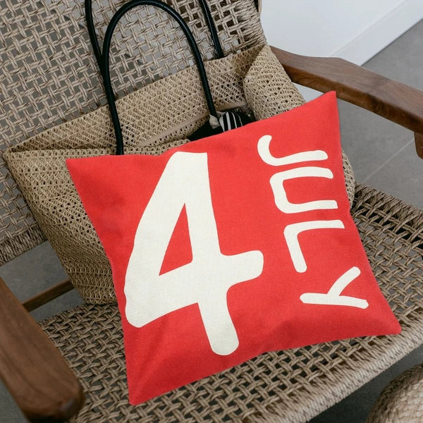 4 Pcs Decorative Pillow Cover Modern Cushion Independence Day Case Covers