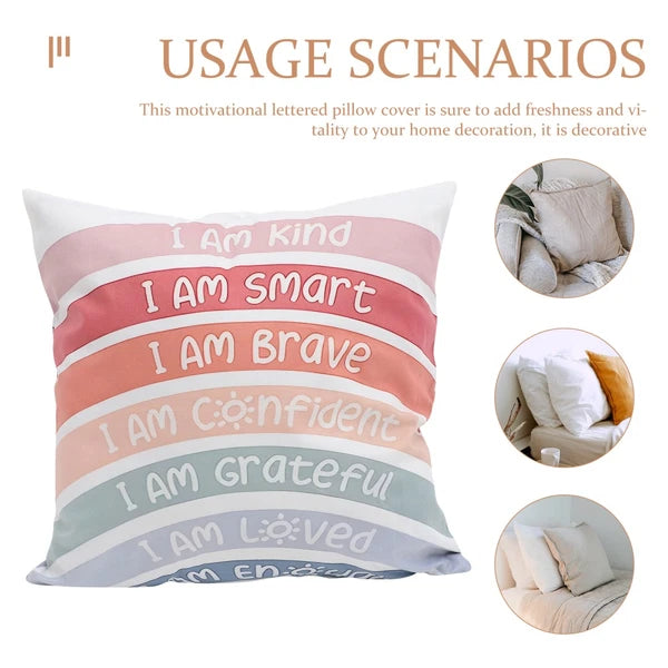 Digital Printed Pillow Case Modern Cushion Cover Couch Covers Letter Throw