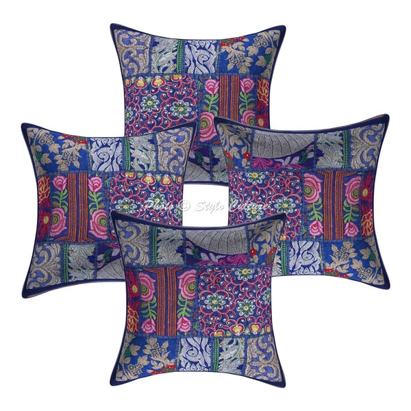 Handwoven Home Decor Cushion Patchwork Vintage Pillow Cover Case Meditation
