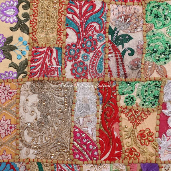 Ethnic Cushion Cover Boho Vintage 20 x 20 in Hippie Sofa Car Pillow Case