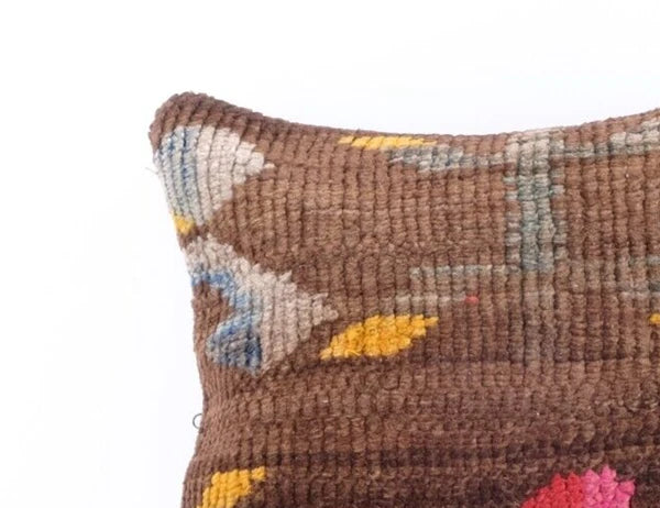 Pillow Case Jute Rug Kilim Handmade Indian Vintage Throw Cushion Cover 16x16"