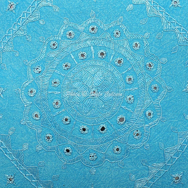 Decorative Home Decor 24 x 24 in Boho Cushion Cover Embroidered Sofa Pillow Case