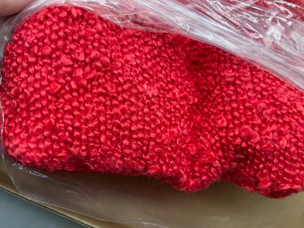 FUTEI Pack of 2 Red Decorative Throw Pillow Covers 20x20 Inch Soft Cozy Solid Bo