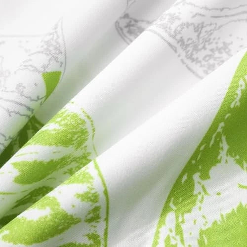 Set of 4 Leaf Print Throw Pillow Covers 18x18 Decorative Square Pillowcases