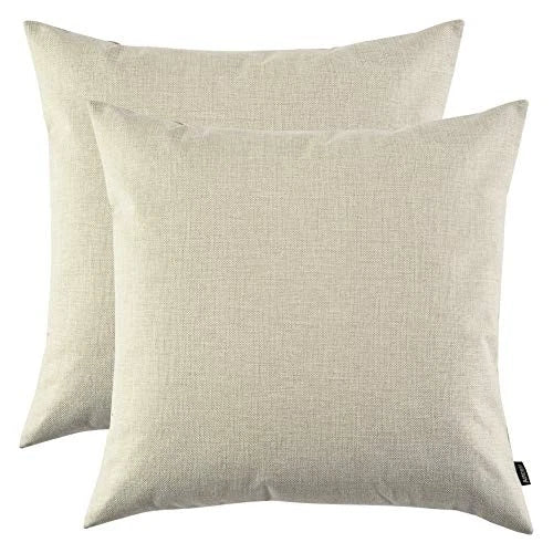 Set of 2, Decorative Linen Bed Throw Pillow Case, Sofa Durable Modern
