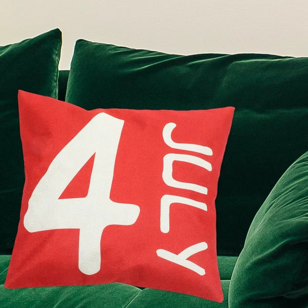 4 Pcs Decorative Pillow Cover Modern Cushion Independence Day Case Covers