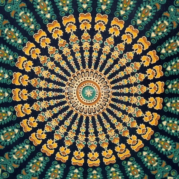 Mandala Handwoven Pillow Cases Floor Indian Home Sofa Art Car Boho Cushion Cover