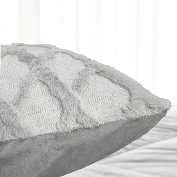 Home Long Body Lumbar Pillow case Cover,Solid Color Geometry Cushion Plush Pi...