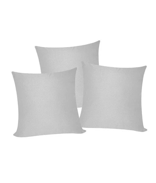 3 x Plain Satin 18x18 White Cushion Cover / Pillow Cases /Sofa Décor