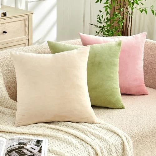 Throw Pillow Covers Sage Green Set of 2 18x18 18" x 18" (Pack of 2) Sage Green1