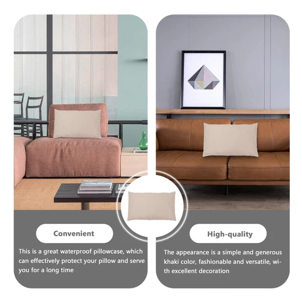 2 Pcs Waterproof Throw Pillowcase Car Cushion Cover Outdoor Covers