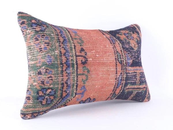 Kilim Pillow Cover 16x24 Oushak Anatolian Handmade Rug Carpet Sofa Cushion Case