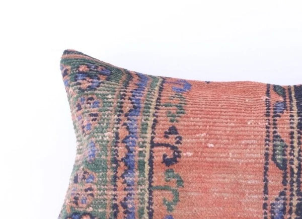 Kilim Pillow Cover 16x24 Oushak Anatolian Handmade Rug Carpet Sofa Cushion Case
