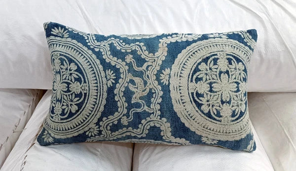 Handmade Home Decorative Pillowcase Blue Indigo Designer 30x50 Cm Cushion Cover